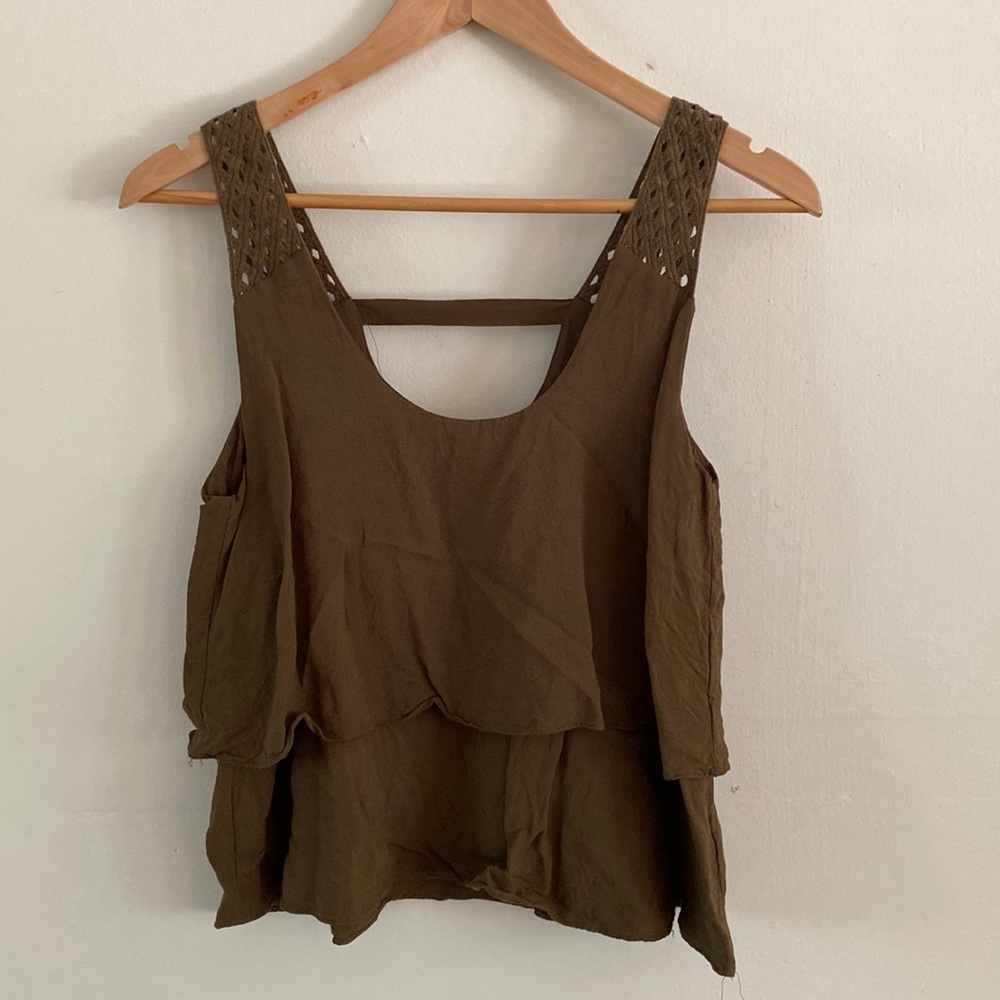 HD in Paris Chiffon Tank with Knit Straps
